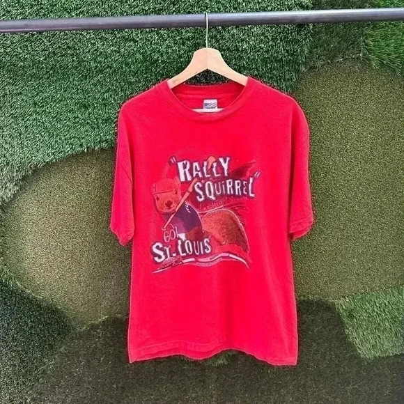 Vintage MLB St. Louis Cardinals Rally Squirrel T-shirt Large - Picture 1 of 6